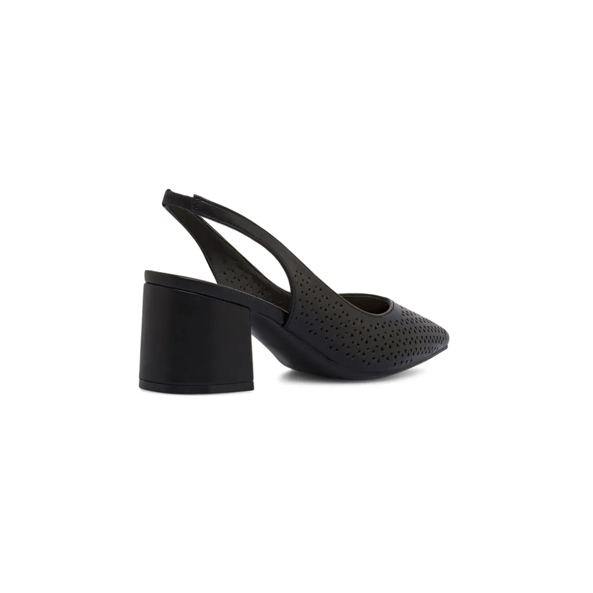Décolleté slingback da donna nere traforate con tacco 6 cm Lora Ferres