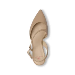 Décolleté slingback da donna Swish Jeans Beige con tacco 7,5 cm