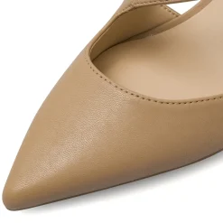 Décolleté slingback da donna Swish Jeans Beige con tacco 7,5 cm