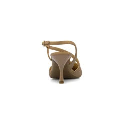 Décolleté slingback da donna Swish Jeans Beige con tacco 7,5 cm