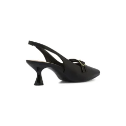 Décolleté slingback donna nere Lora Ferres con tacco 5,5 cm
