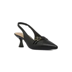 Décolleté slingback donna nere Lora Ferres con tacco 5,5 cm