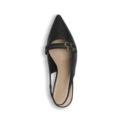 Décolleté slingback donna nere Lora Ferres con tacco 5,5 cm