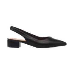 Décolleté slingback nere da Donna con cinturino e tacco 3 cm Lora Ferres