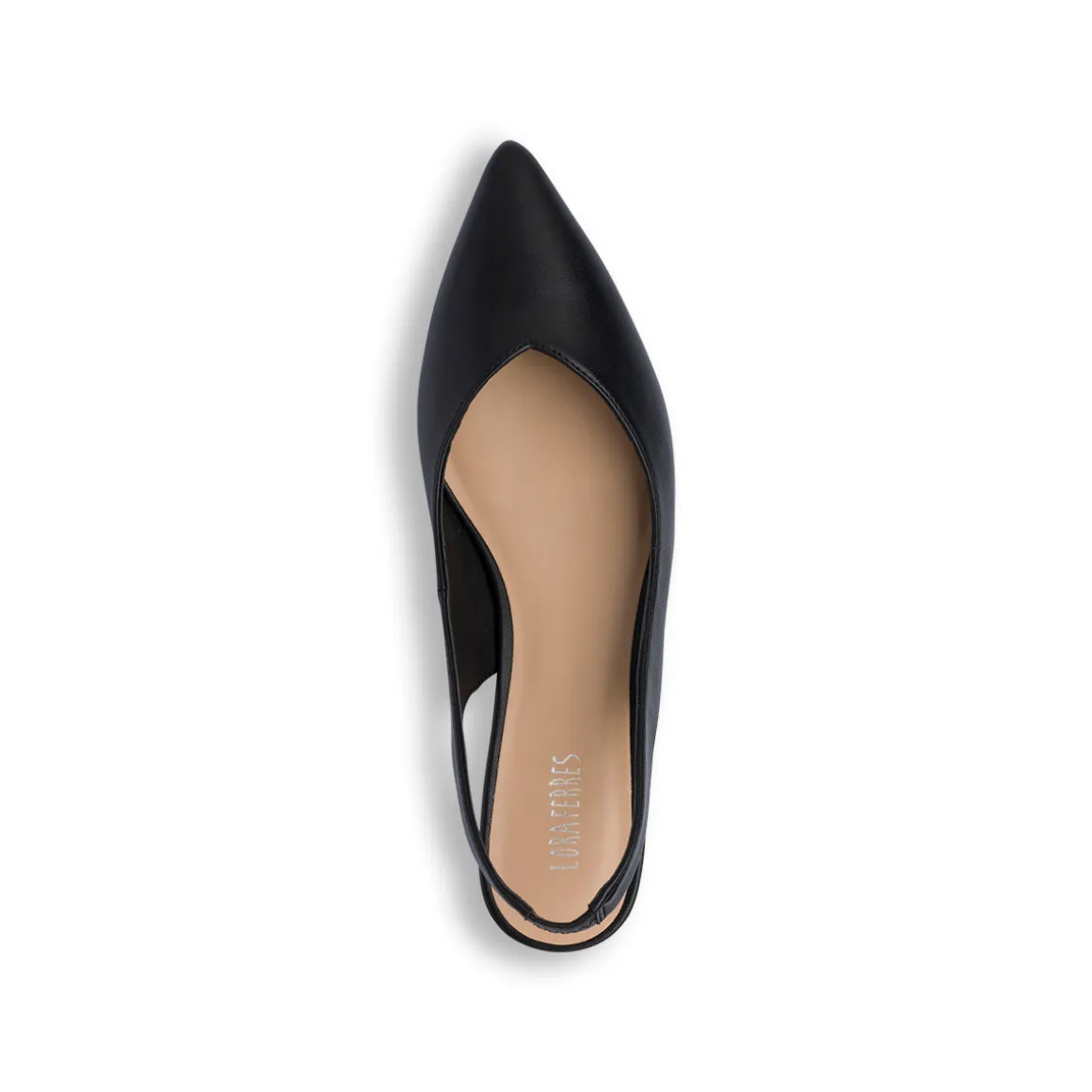 Décolleté slingback nere da Donna con cinturino e tacco 3 cm Lora Ferres