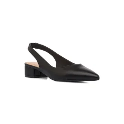 Décolleté slingback nere da Donna con cinturino e tacco 3 cm Lora Ferres