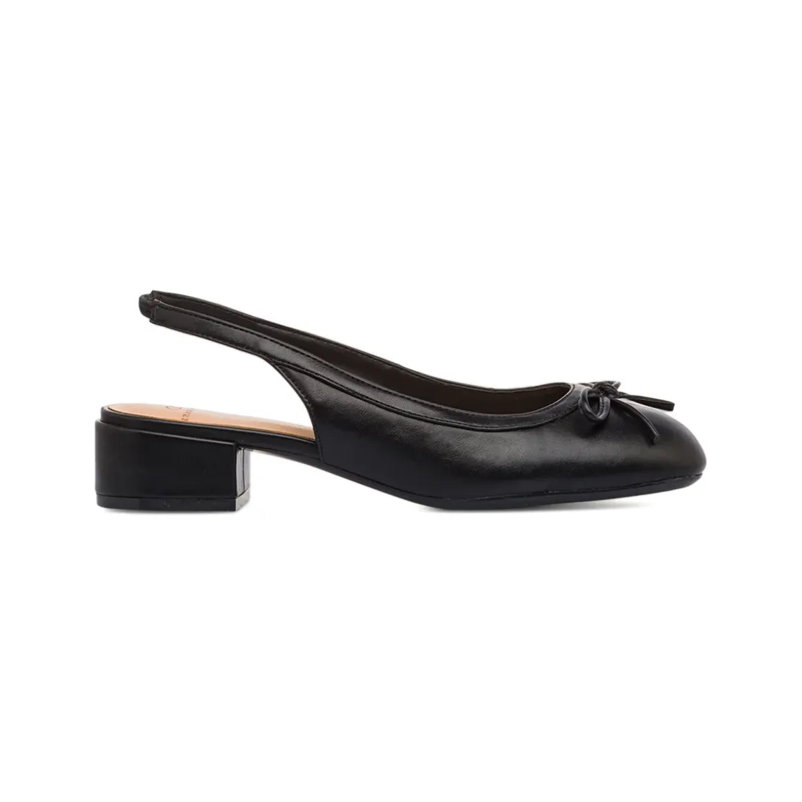 Décolleté slingback nere da Donna con fiocco e tacco 3 cm Swish Jeans