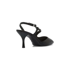 Décolleté Slingback nere Swish Jeans da donna con tacco 7,5 cm
