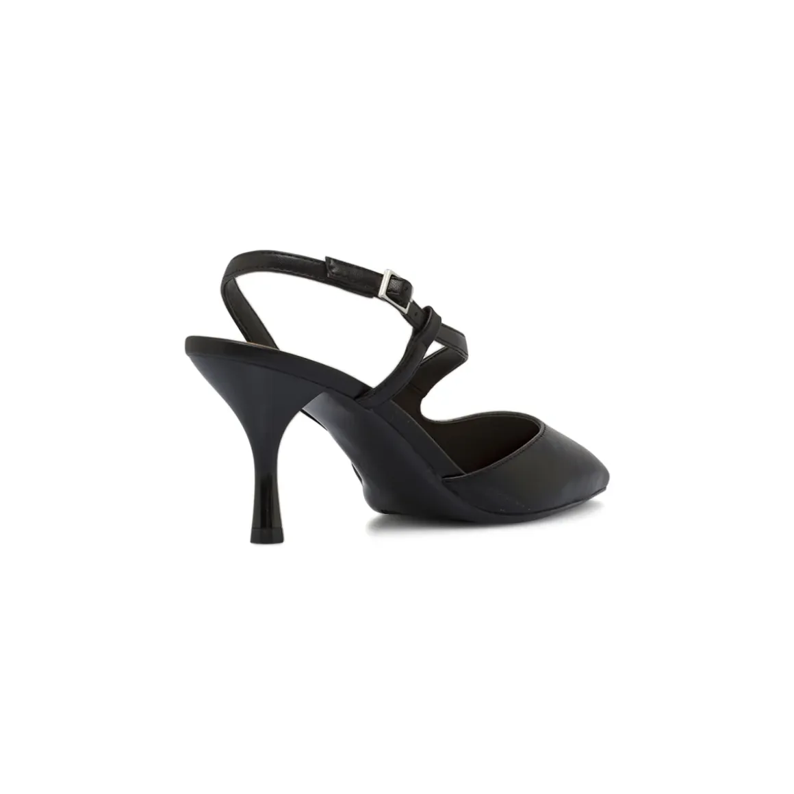 Décolleté Slingback nere Swish Jeans da donna con tacco 7,5 cm
