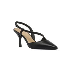 Décolleté Slingback nere Swish Jeans da donna con tacco 7,5 cm