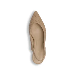 Decolleté slingback da donna beige a punta con tacco 6 cm Lora Ferres