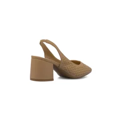 Decolleté slingback da donna beige a punta con tacco 6 cm Lora Ferres