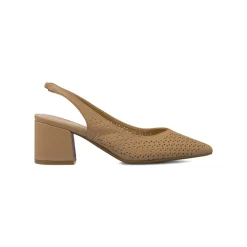 Decolleté slingback da donna beige a punta con tacco 6 cm Lora Ferres
