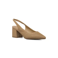 Decolleté slingback da donna beige a punta con tacco 6 cm Lora Ferres