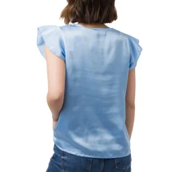 Elegante t-shirt effetto raso azzurro da Donna Swish Jeans