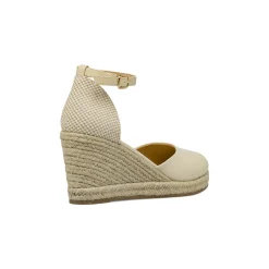 Espadrillas beige da Donna in tessuto con zeppa 8,5 cm Lora Ferres