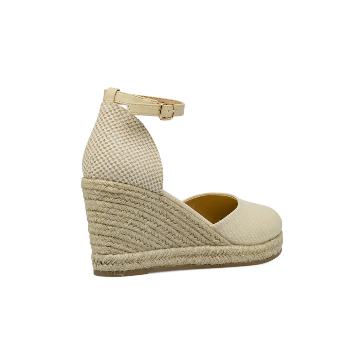 Espadrillas beige da Donna in tessuto con zeppa 8,5 cm Lora Ferres