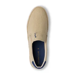 Espadrillas beige da Uomo in tessuto canvas con suola in paglia US Golf Club