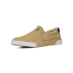 Espadrillas beige da Uomo in tessuto canvas con suola in paglia US Golf Club