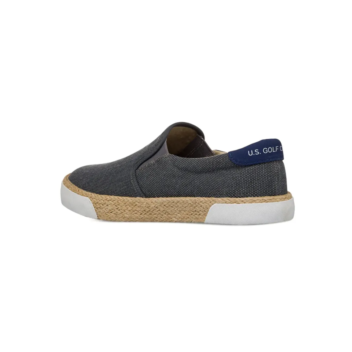 Espadrillas blu da Uomo in tessuto canvas con suola in paglia US Golf Club