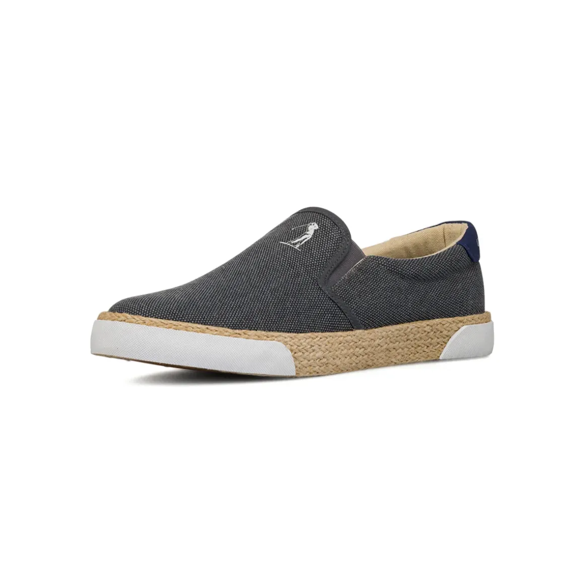 Espadrillas blu da Uomo in tessuto canvas con suola in paglia US Golf Club