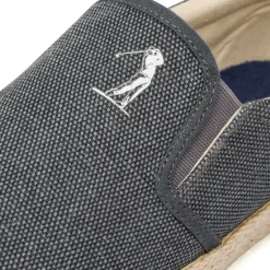 Espadrillas blu da Uomo in tessuto canvas con suola in paglia US Golf Club