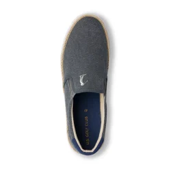Espadrillas blu da Uomo in tessuto canvas con suola in paglia US Golf Club