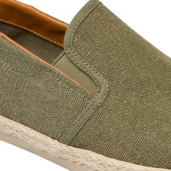 Espadrillas Slip-on Verdi da uomo con suola in Corda Intrecciata Riflessi Urbani