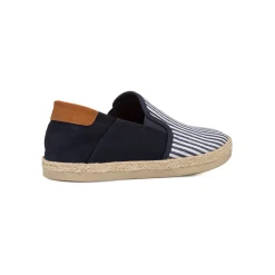 Espadrillas Uomo a righe blu e bianche con inserti in tessuto Riflessi Urbani