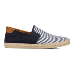 Espadrillas Uomo a righe blu e bianche con inserti in tessuto Riflessi Urbani