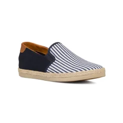 Espadrillas Uomo a righe blu e bianche con inserti in tessuto Riflessi Urbani