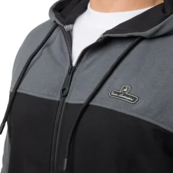 Felpa bicolore nera e grigia da Uomo con logo Tonino Lamborghini