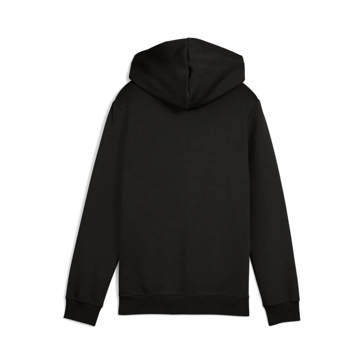Felpa con cappuccio da Bambino nera con maxi logo giallo Puma