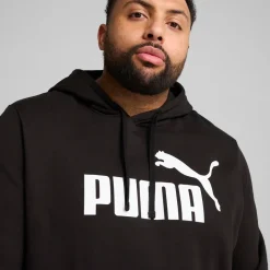 Felpa con Cappuccio da Uomo Nera con Logo Puma ESS No.1