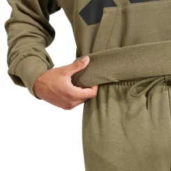 Felpa con cappuccio da uomo verde militare adidas con maxi logo