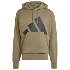 Felpa con cappuccio da uomo verde militare adidas con maxi logo