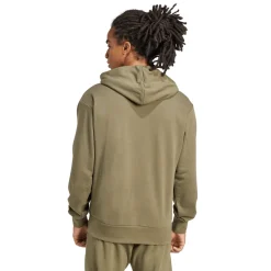 Felpa con cappuccio da uomo verde militare adidas con maxi logo