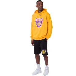 Felpa con cappuccio gialla da Uomo con stampa LA Lakers NBA