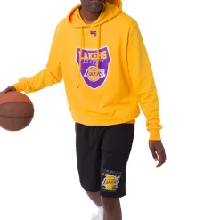 Felpa con cappuccio gialla da Uomo con stampa LA Lakers NBA