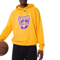 Felpa con cappuccio gialla da Uomo con stampa LA Lakers NBA
