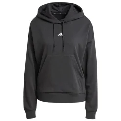 Felpa con cappuccio nera da Donna con logo adidas