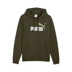 Felpa con cappuccio verde militare da Uomo Puma