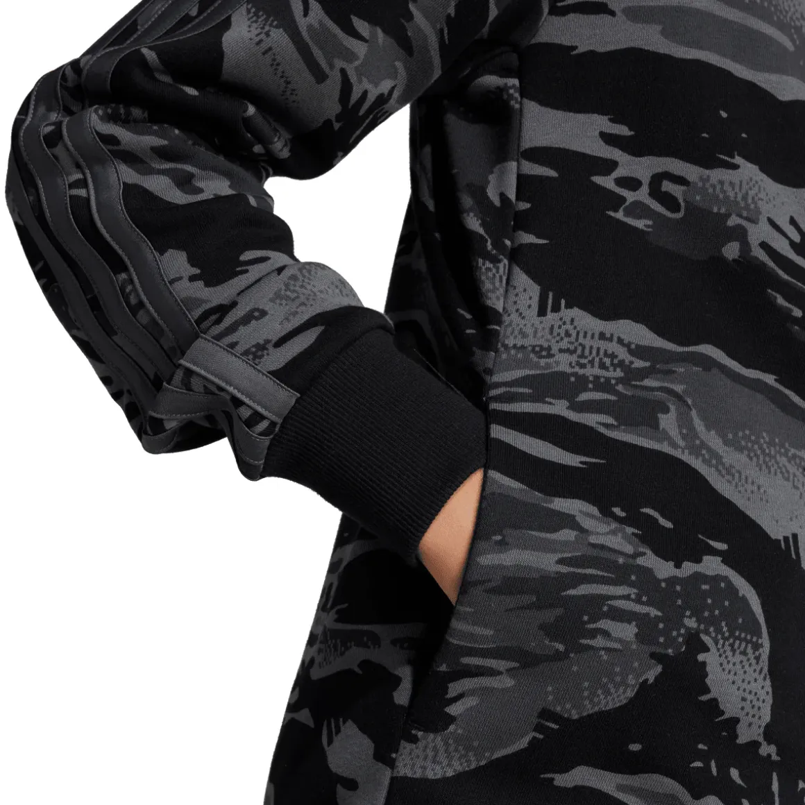 Felpa con zip da Ragazzo e Ragazza nera con stampa camouflage adidas