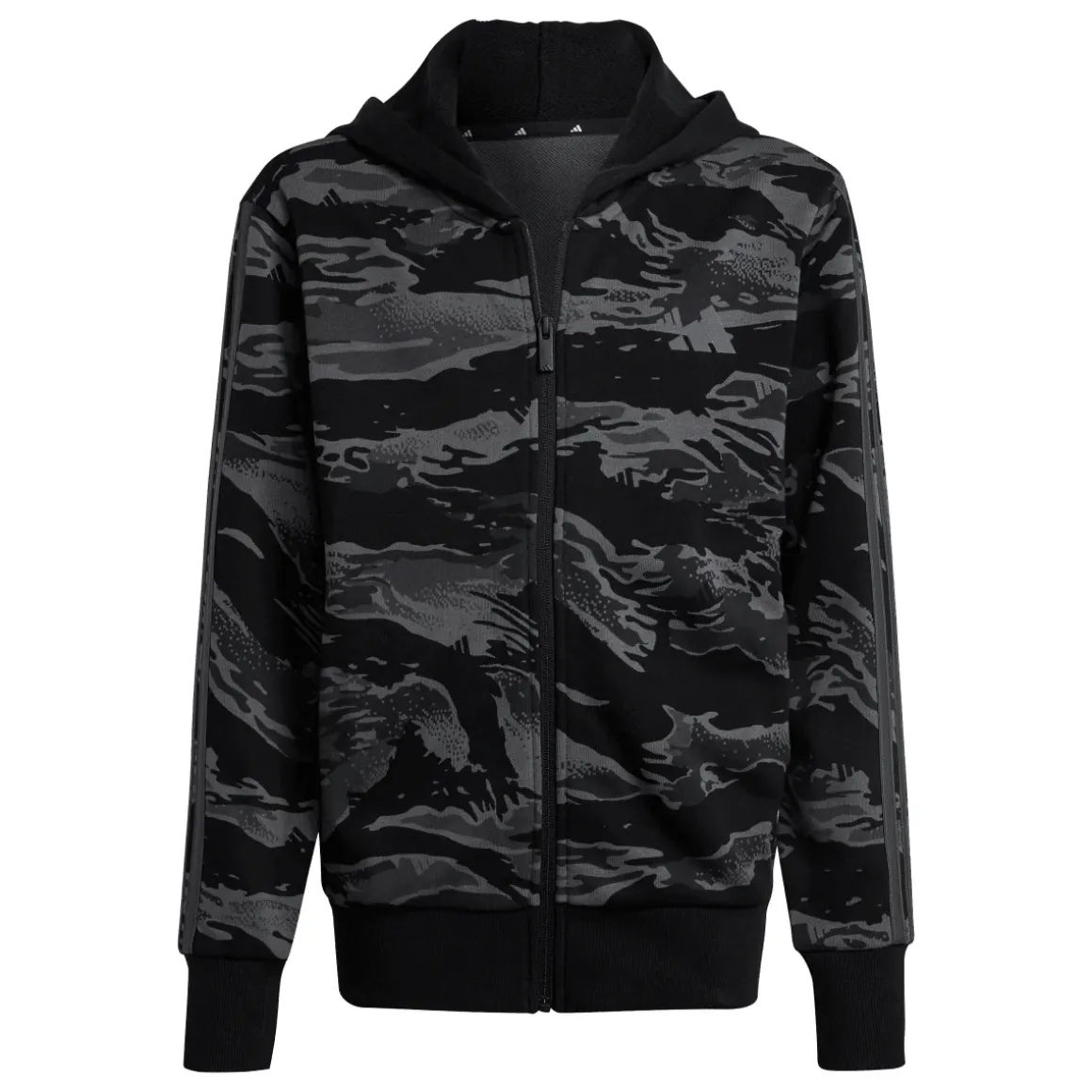Felpa con zip da Ragazzo e Ragazza nera con stampa camouflage adidas