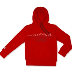 Felpa da Bambino con cappuccio rossa e tasca a marsupio Ducati Corse
