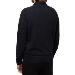 Felpa girocollo da uomo in cotone blu navy con zip Ducati Corse
