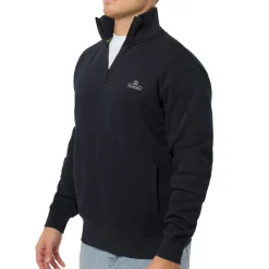 Felpa in jersey blu con zip corta da Uomo Tonino Lamborghini