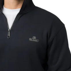 Felpa in jersey blu con zip corta da Uomo Tonino Lamborghini