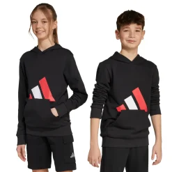 Felpa nera con logo adidas da Bambino J BL FT HD 280