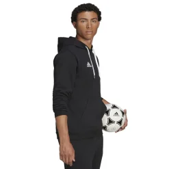 Felpa nera da uomo con cappuccio adidas Entrada 22